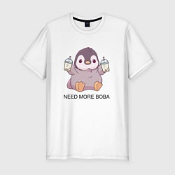 Мужская slim-футболка Boba pengu
