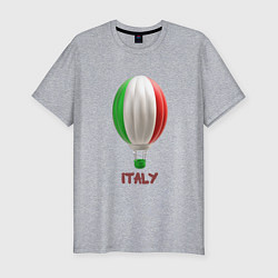 Футболка slim-fit 3d aerostat Italy flag, цвет: меланж