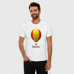Футболка slim-fit 3d aerostat Spanish flag, цвет: белый — фото 2