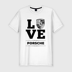 Мужская slim-футболка Porsche Love Classic