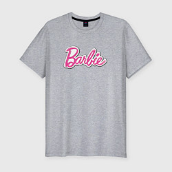 Мужская slim-футболка Barbie logo