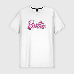 Мужская slim-футболка Barbie logo