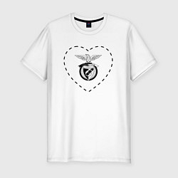 Футболка slim-fit Лого Benfica в сердечке, цвет: белый