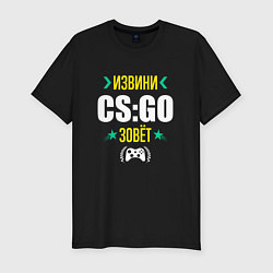 Футболка slim-fit Извини CS:GO Зовет, цвет: черный