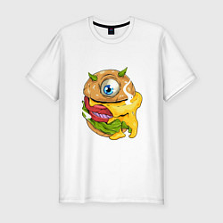 Мужская slim-футболка Одноглазый бургер