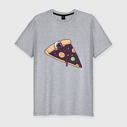Мужская slim-футболка Space - Pizza