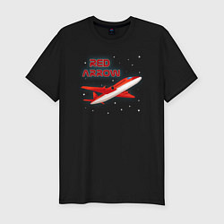 Футболка slim-fit Красная Стрела Airplane, цвет: черный