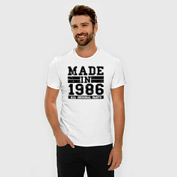 Футболка slim-fit Сделано в 1986 все детали оригинальные, цвет: белый — фото 2