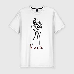 Мужская slim-футболка Half life - born