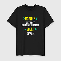 Футболка slim-fit Извини Detroit Become Human Зовет, цвет: черный