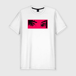 Футболка slim-fit Anime Sad Eye, цвет: белый