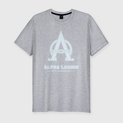 Мужская slim-футболка Альфа легион винтаж лого