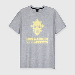 Мужская slim-футболка Железные воины хаос винтаж лого