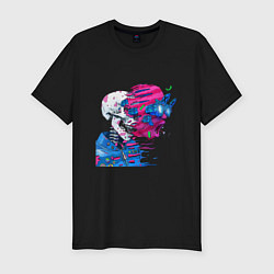 Футболка slim-fit Techno skull, цвет: черный