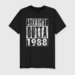 Футболка slim-fit Прямиком из 1988, цвет: черный