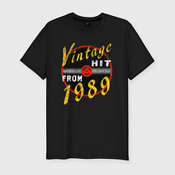 Мужская slim-футболка Винтажный хитяра с 1989