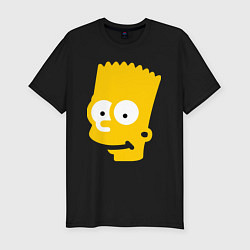 Мужская slim-футболка Барт Симпсон - портрет