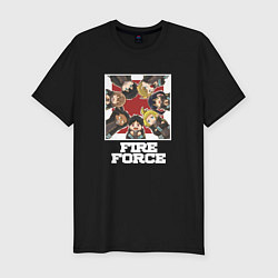 Футболка slim-fit Fire force art, цвет: черный