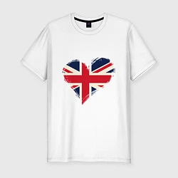 Мужская slim-футболка Сердце - Британия