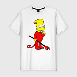 Мужская slim-футболка Bart Simpson - devil