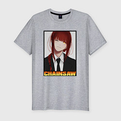 Футболка slim-fit Демон контроля - Chainsaw man, цвет: меланж