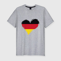 Мужская slim-футболка Сердце - Германия
