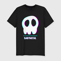 Мужская slim-футболка Babymetal glitch rock