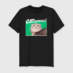 Футболка slim-fit КОТОстрофа!, цвет: черный