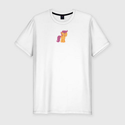 Футболка slim-fit Николас Кейдж - пони, цвет: белый