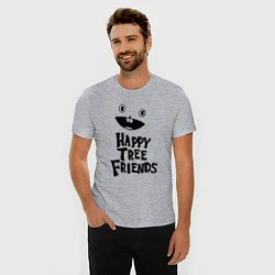 Футболка slim-fit Happy Three Friends - LOGO, цвет: меланж — фото 2