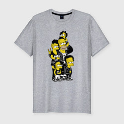 Футболка slim-fit Simpsons not dead! Motto, цвет: меланж