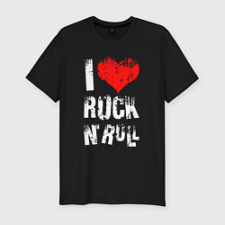 Футболка slim-fit I Love Rock N Roll, цвет: черный