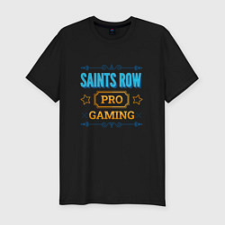 Футболка slim-fit Игра Saints Row pro gaming, цвет: черный