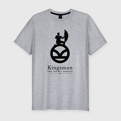Мужская slim-футболка Kingsman Секретная служба - logo