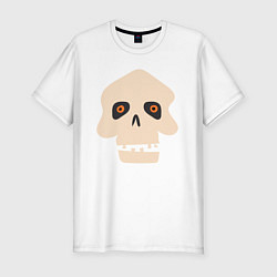 Мужская slim-футболка Смешная черепушка