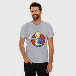 Футболка slim-fit Vault boy like, цвет: меланж — фото 2