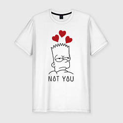 Мужская slim-футболка Bart Simpson - not you!