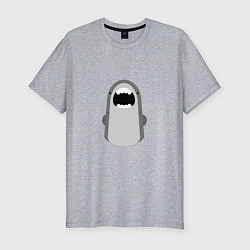 Мужская slim-футболка Мультяшная акула