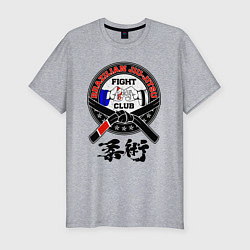 Футболка slim-fit Jiujitsu brazilian fight club, цвет: меланж