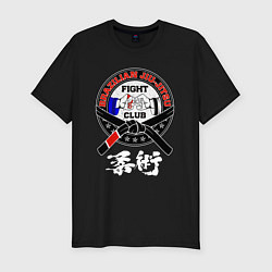 Футболка slim-fit Jiu jitsu brazilian fight club, цвет: черный