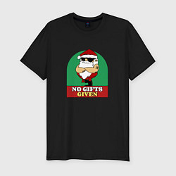 Мужская slim-футболка No gifts given