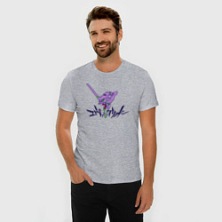 Футболка slim-fit Anime Evangelion unit-01, цвет: меланж — фото 2