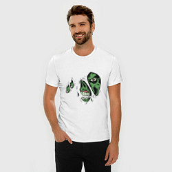 Футболка slim-fit Zombie Monster, цвет: белый — фото 2