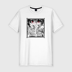 Мужская slim-футболка Ахегао демон