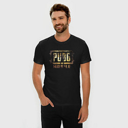 Футболка slim-fit PUBG Mobile - gold theme, цвет: черный — фото 2