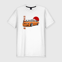 Футболка slim-fit Silvia s14 JDM Retro Car, цвет: белый