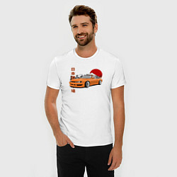 Футболка slim-fit Silvia s14 JDM Retro Car, цвет: белый — фото 2