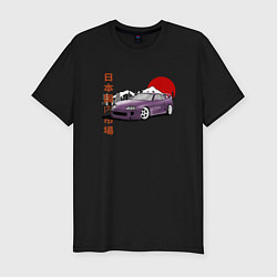 Мужская slim-футболка Toyota Supra A80 Mk4 Japan Legend