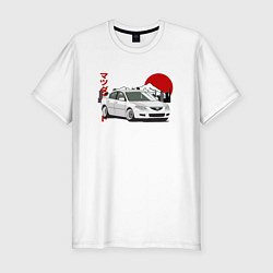 Мужская slim-футболка Mazda 3 bk JDM Retro