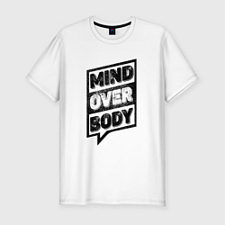 Футболка slim-fit Mind Over Body, цвет: белый
